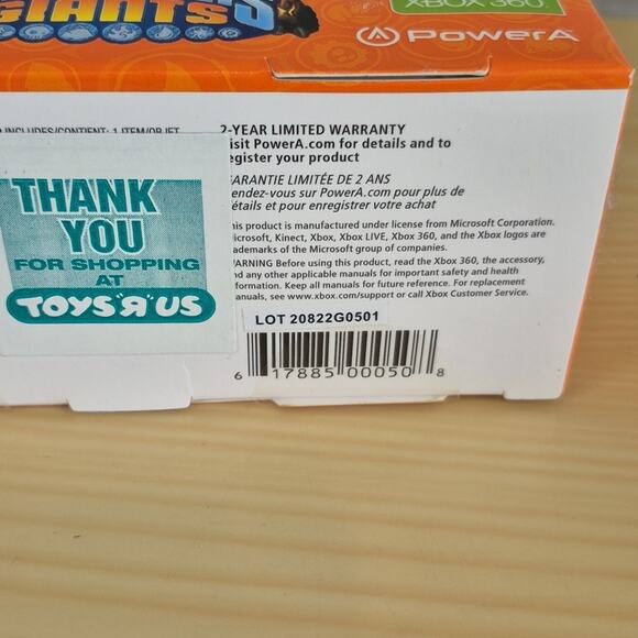 Power A Skylanders Giants Mini Pro Ex Orange Wired Controller Xbox360 RARE - Picture 6 of 8